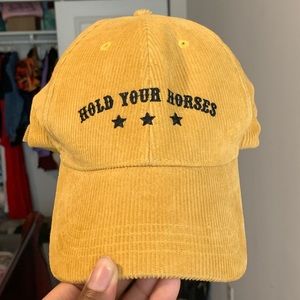 Free People “Hold Your Horses” Embroidered Baseball Cap